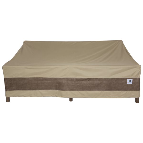 Duck Covers Elegant 79-in Swiss Coffee Polyester Patio Sofa Cover