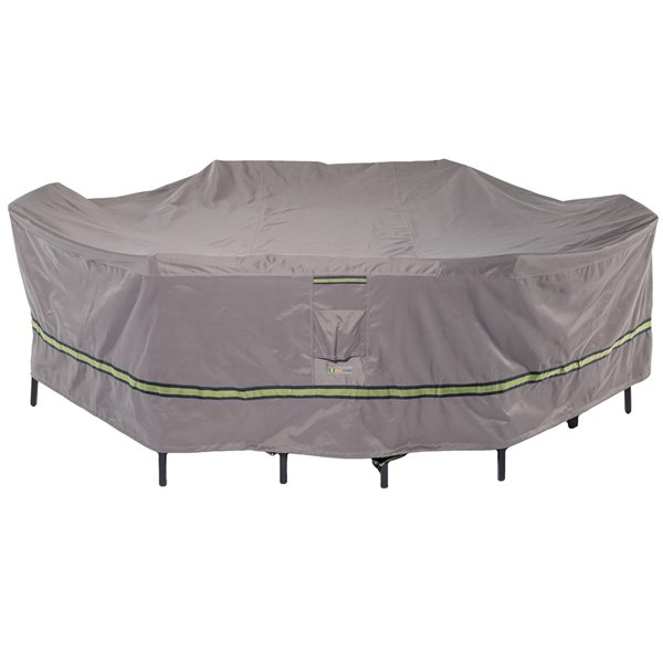 Duck Covers Soteria Rain Proof Rectangular Patio Table Cover - Polyester - 80-in - Grey