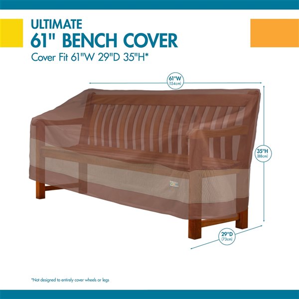 Duck Covers Ultimate Patio Bench Cover Polyester 29in x 61in