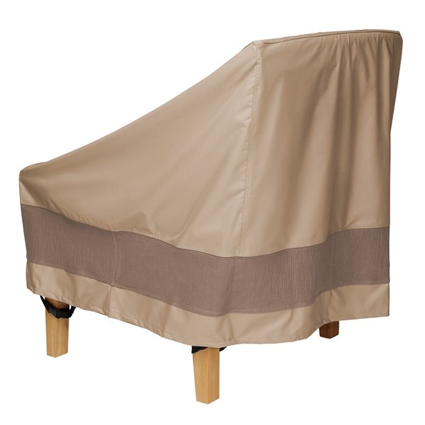 Duck Covers Elegant Patio Chair Cover - Polyester - 29-in - Swiss Coffee