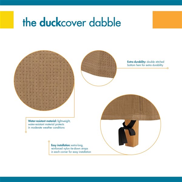 Duck Covers Essential Round Fire Pit Cover - 42-in - Latte Brown