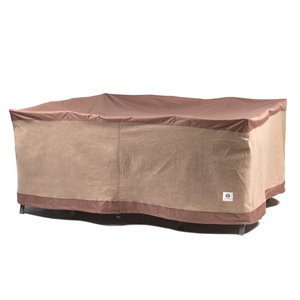 Duck Covers Ultimate Square Patio Table and Chair Set Cover - Polyester - 76-in - Mocha Cappuccino