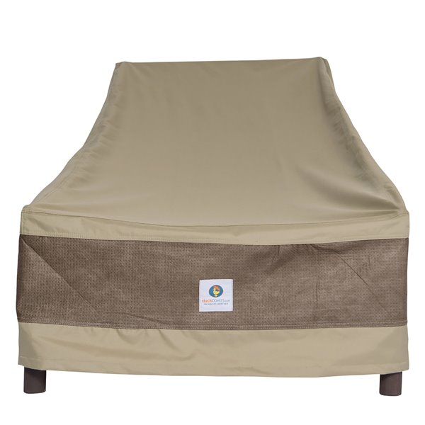 Duck Covers Elegant Patio Chaise Lounge Cover - Polyester - 86-in - Swiss Coffee