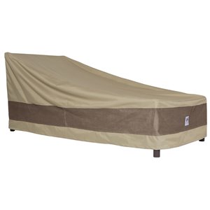 Duck Covers Elegant Patio Chaise Lounge Cover - Polyester - 86-in - Swiss Coffee