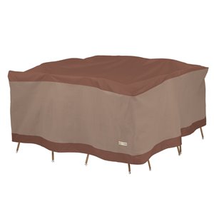 Duck Covers Ultimate Square Table and Chair Set Cover - Polyester - 68-in - Mocha Cappuccino