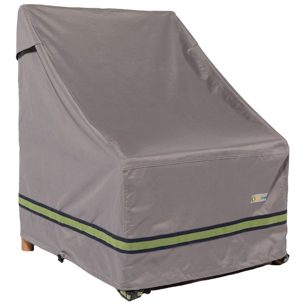 Duck Covers Soteria Rain Proof Patio Chair Cover Polyester 29in Grey RCH293036 RONA