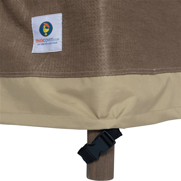 Duck Covers Elegant 36-in Swiss Coffee Polyester Patio Chair Cover