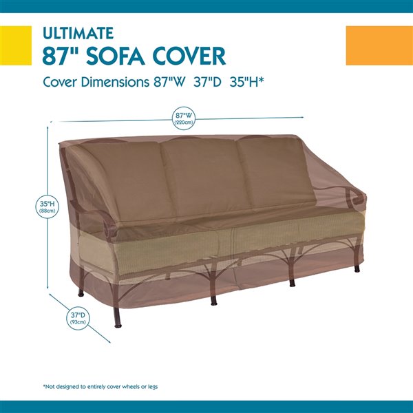 Duck Covers Ultimate Patio Sofa Cover, Outdoor Sofa Cover