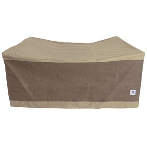 Duck Covers Elegant Square Patio Table and Chair Set - Polyester - 92-in - Swiss Coffee