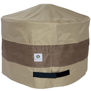 Duck Covers Elegant Square Fire Pit Cover - 36-in - Swiss Coffee