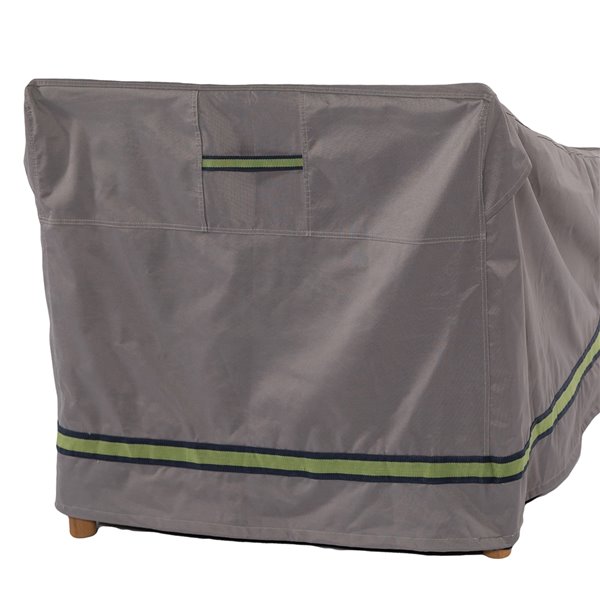 Duck Covers Soteria Rain Proof Stackable Patio Chair Cover - Polyester - 28-in - Grey