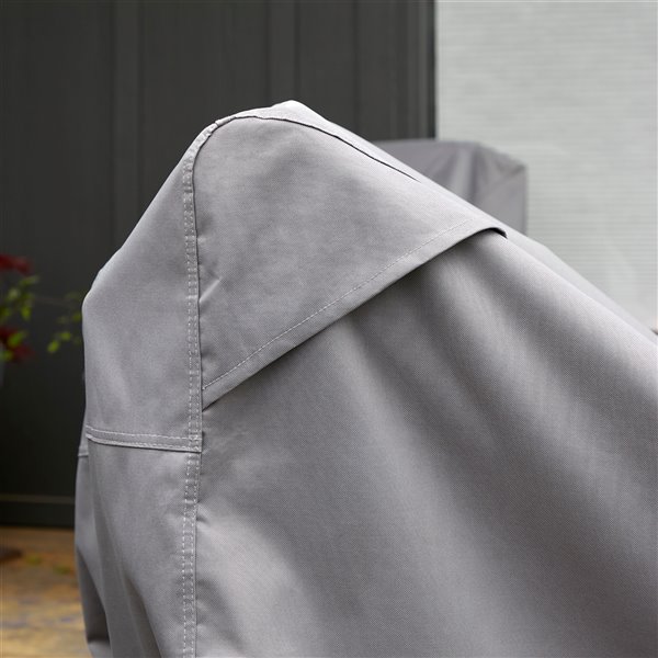 Duck Covers Soteria Rain Proof Stackable Patio Chair Cover - Polyester - 28-in - Grey