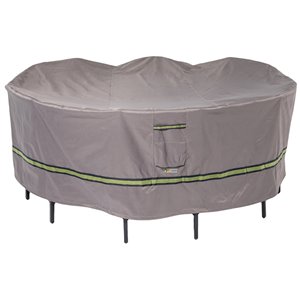 Duck Covers Soteria Rain Proof Round Patio Table Cover - Polyester - 76-in - Grey