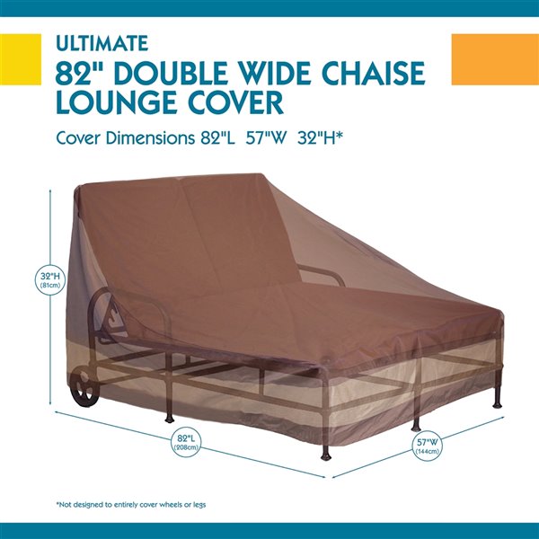 Duck Covers Ultimate Patio Chaise Lounge Cover Double Wide