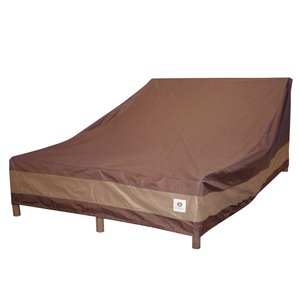 Duck Covers Ultimate Patio Chaise Lounge Cover - Double Wide - Polyester - 57-in - Mocha Cappuccino