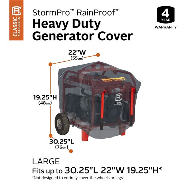 Classic Accessories StormPro RainProof Generator Cover - 23-in x 31.5-in