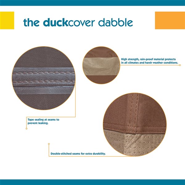 Duck Covers Ultimate Rectangular/Oval Patio Table Cover - Polyester - 80-in - Mocha Cappuccino