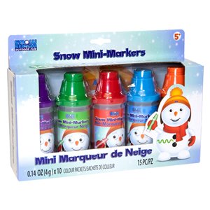 Ensemble de 5 marqueurs à neige mini, couleurs assorties