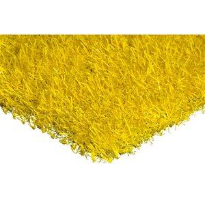 Tapis de gazon artificiel Color Turf de Trylawnturf, 15 pi x 6 pi, jaune