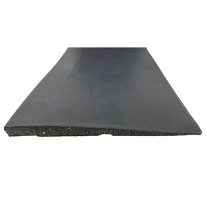 RubberBox Fitness Ramp Tile Multipurpose Flooring - 10-in x 39-in - Black Rubber