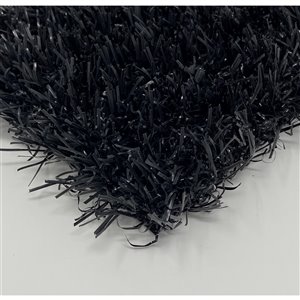 Tapis de gazon artificiel Diamond+ de Trylawnturf, 15 pi x 6,6 pi, noir