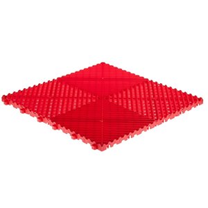 Swisstrax CarTrax Rib Garage Floor Tile - 15.75-in x 15.75-in - Red - 6-Piece