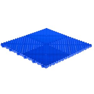 Swisstrax CarTrax Rib Garage Floor Tile - 15.75-in x 15.75-in - Royal Blue - 6-Piece