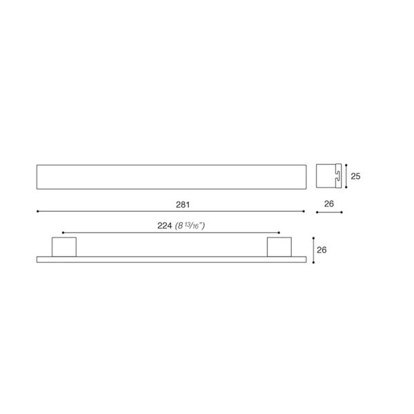 Richelieu 8 13/16-in (224 mm) Center-to-Center Matte Black Cabinet Pull