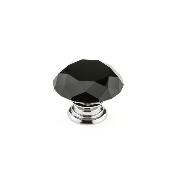 Richelieu Bolzano 1.97-in Chrome/Black Conical Contemporary Cabinet Knob (1-Pack)