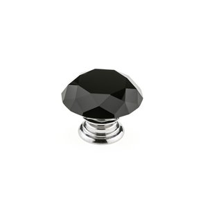 Richelieu Bolzano 1.97-in Chrome/Black Conical Contemporary Cabinet Knob (1-Pack)