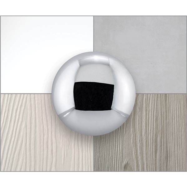 Bouton contemporain rectangulaire Abbeydale de Richelieu, 3,54 po, chrome