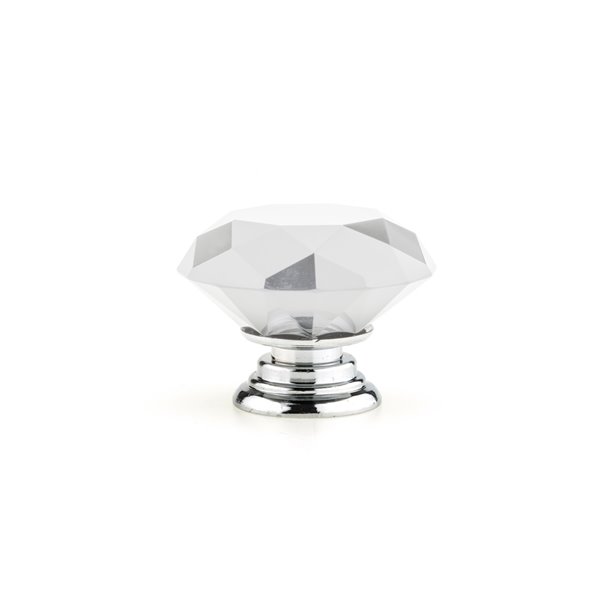 Richelieu Bolzano 1.97-in Chrome/Clear Conical Contemporary Cabinet Knob (1-Pack)