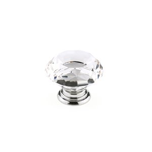 Richelieu Bolzano 1.97-in Chrome/Clear Conical Contemporary Cabinet Knob (1-Pack)