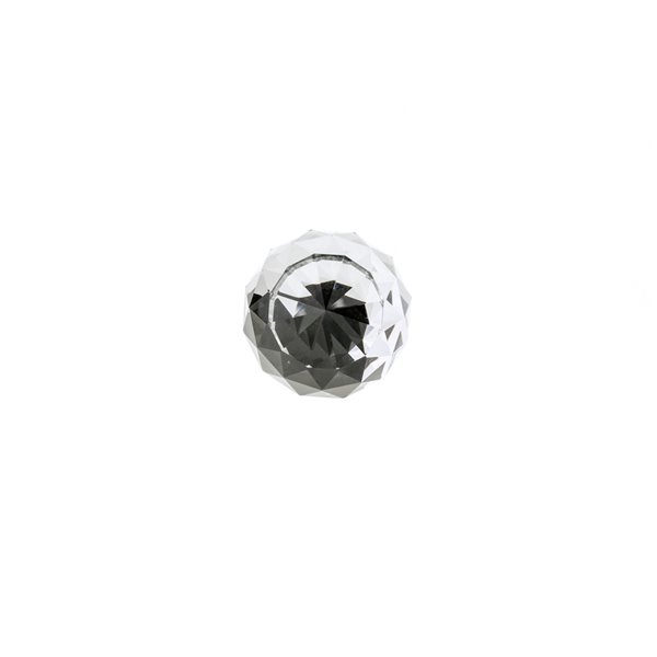 Bouton contemporain rond Pordenone de Richelieu, 1,97 po, cristal/transparent/chrome