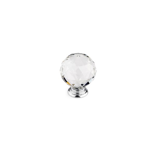 Richelieu Pordenone 1.97-in Crystal/Clear/Chrome Round Contemporary Cabinet Knob (1-Pack)