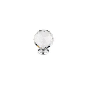 Richelieu Pordenone 1.97-in Crystal/Clear/Chrome Round Contemporary Cabinet Knob (1-Pack)