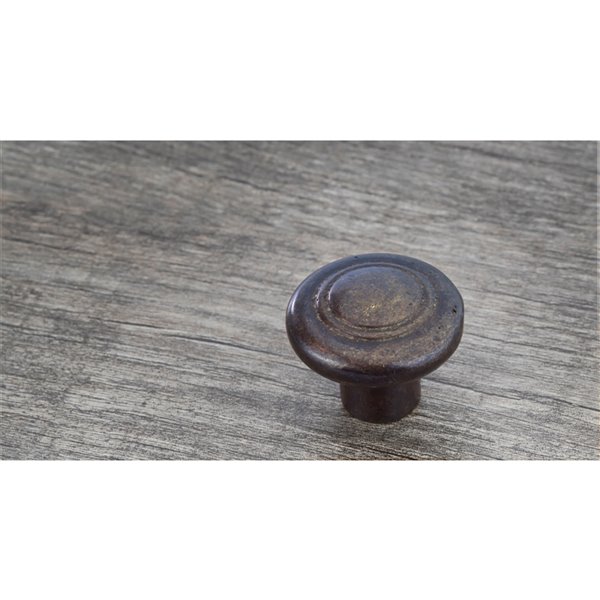 Bouton traditionnel rond Nevola de Richelieu, 1,78 po, bronze cuivré