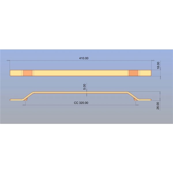 Richelieu Terrace 12 5/8-in (320 mm) Chrome Contemporary Cabinet Pull