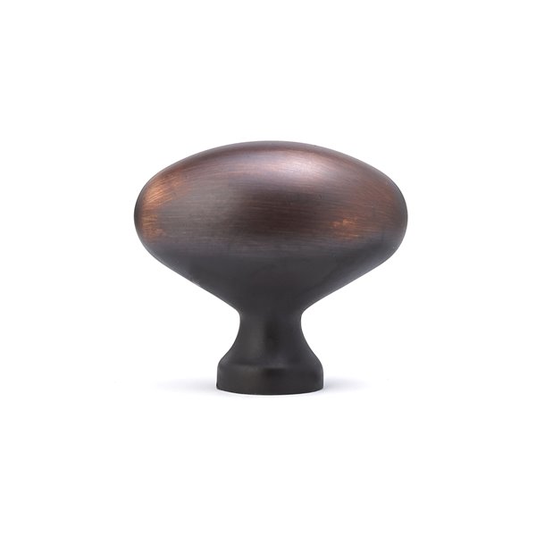 Richelieu Laurier 1.97-in Brushed Oil-Rubbed Bronze Oval Traditional Cabinet Knob (1-Pack)