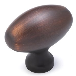 Richelieu Laurier 1.97-in Brushed Oil-Rubbed Bronze Oval Traditional Cabinet Knob (1-Pack)