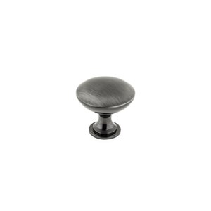 Richelieu Copperfield 1.57-in Black Stainless Steel Mushroom Contemporary Cabinet Knob (1-Pack)