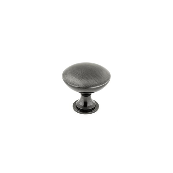 Bouton contemporain champignon Copperfield de Richelieu, 1,57 po, acier inoxydable noir