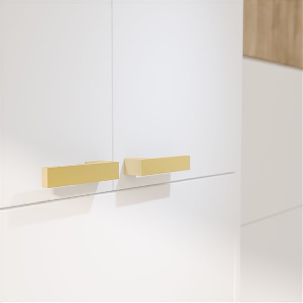 Richelieu 5/8-in (16 mm) Center-to-Center Brushed Gold Contemporary Cabinet Pull