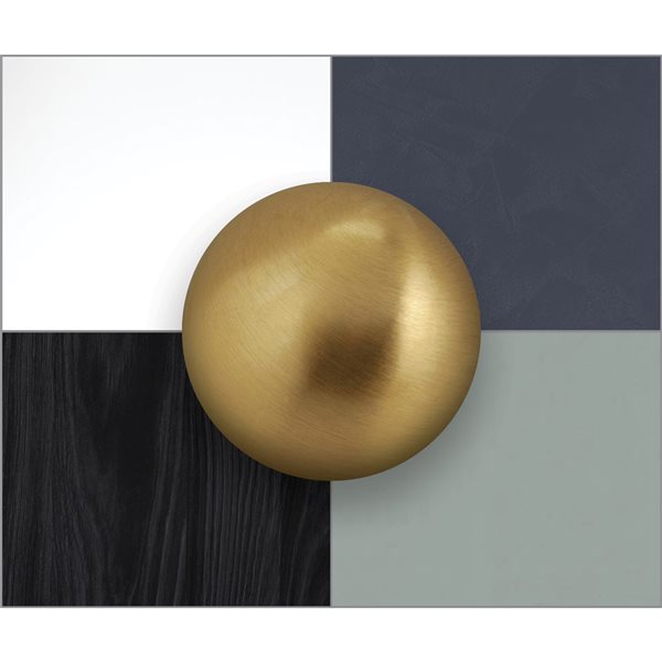 Richelieu 5/8-in (16 mm) Center-to-Center Brushed Gold Contemporary Cabinet Pull