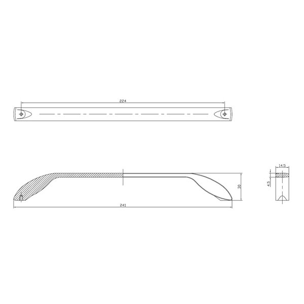 Richelieu Comox 8 13/16-in (224 mm) Chrome Contemporary Cabinet Pull