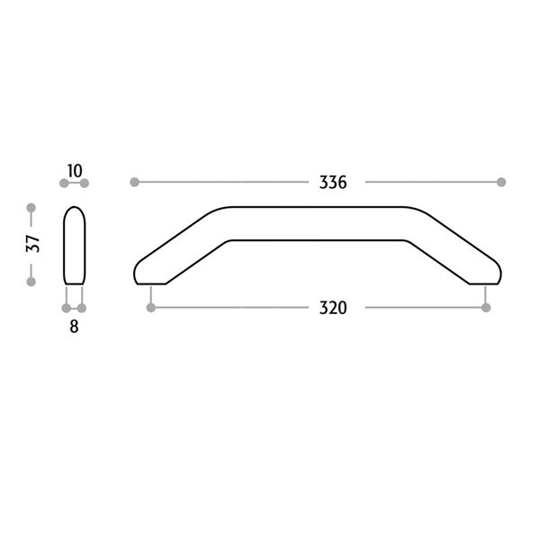 Richelieu 12 5/8-in (320 mm) Chrome Contemporary Cabinet Pull Claremont