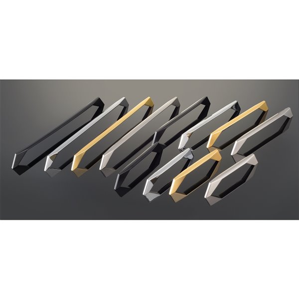 Richelieu Masset 12 5/8-in (320 mm) Matte Black Contemporary Cabinet Pull