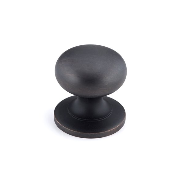 Richelieu Prairie 1.22-in Brushed Oil-Rubbed Bronze Round Traditional Cabinet Knob (1-Pack)