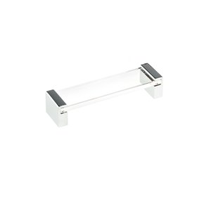 Richelieu Pomezia 5 1/16-in (128 mm) Chrome Contemporary Acrylic Pull