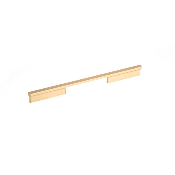 Richelieu 12 5/8-in (320 mm) Center-to-Center Brushed Gold Contemporary Cabinet Pull